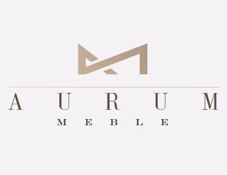 Projekt logo dla firmy aurum meble/AM/MA | Projektowanie logo